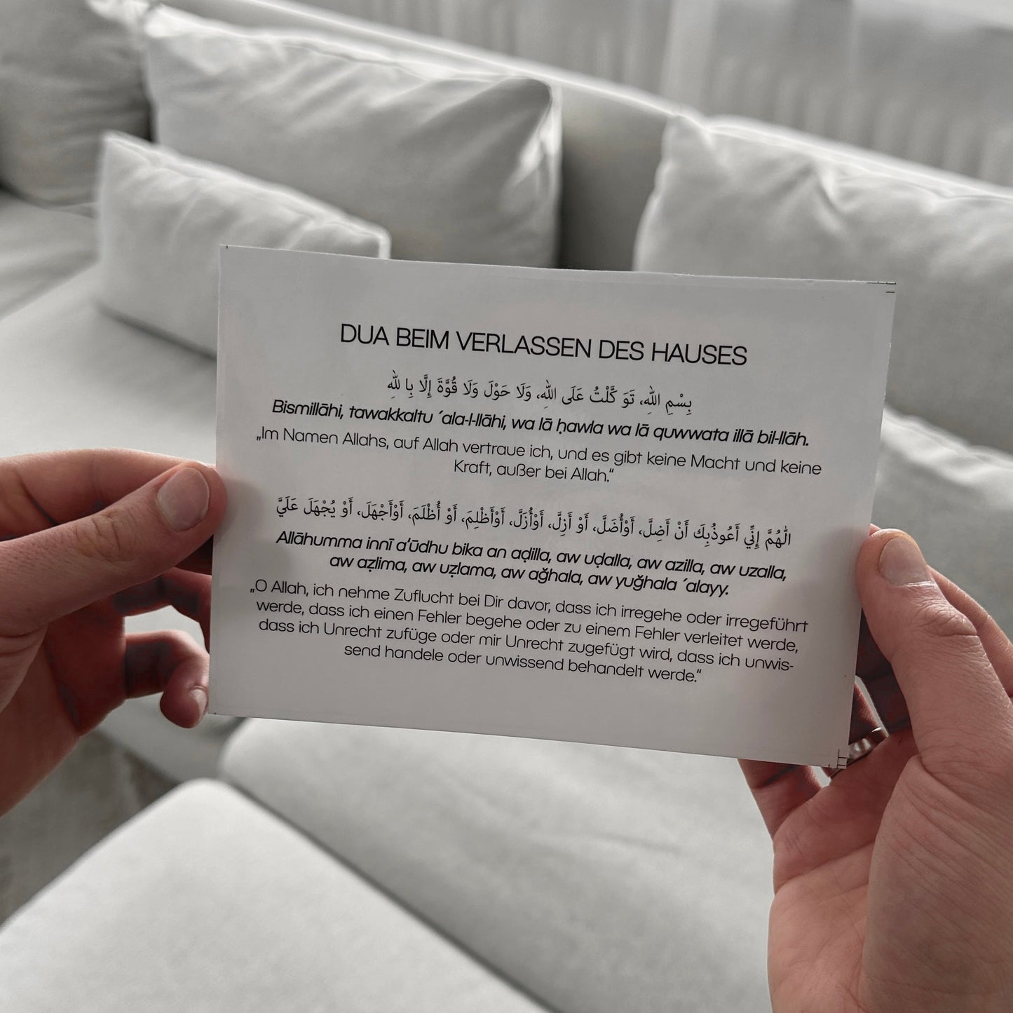 DUA STICKER (beim Verlassen des Hauses)