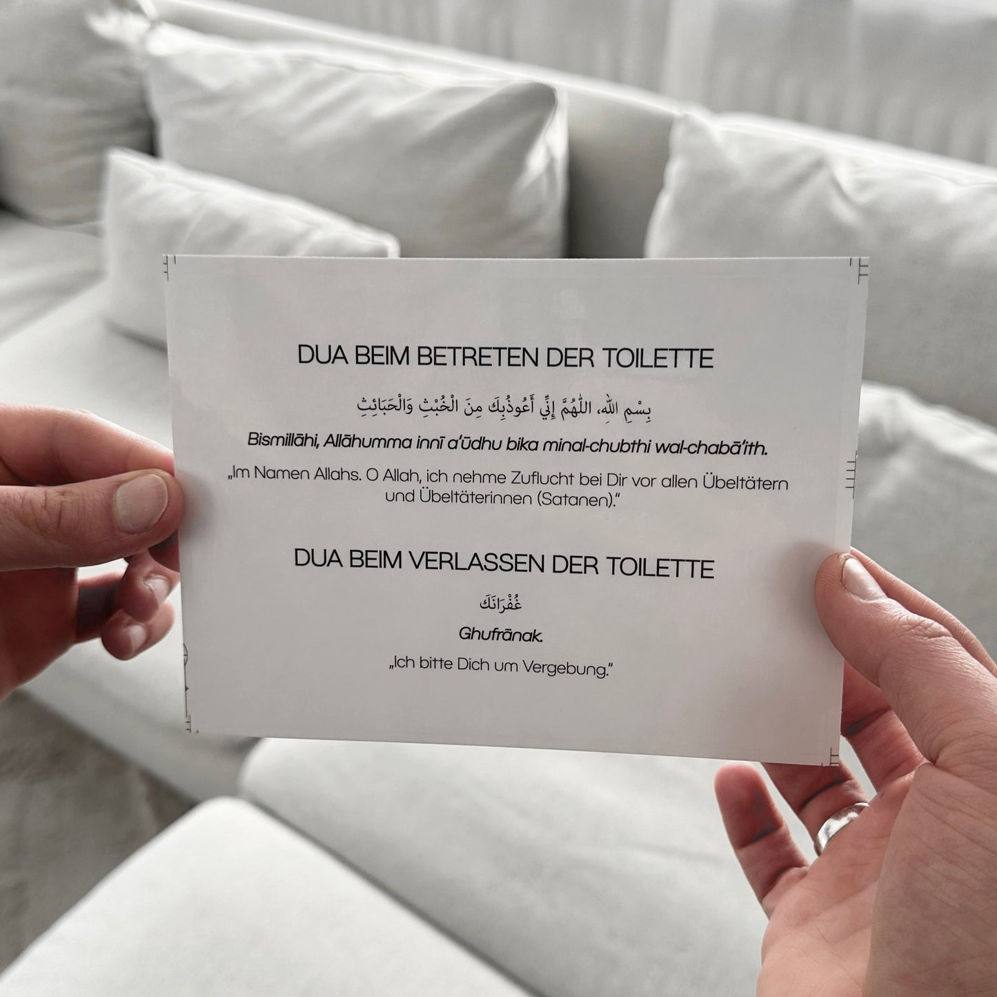 DUA STICKER (beim Betreten & Verlassen der Toilette)