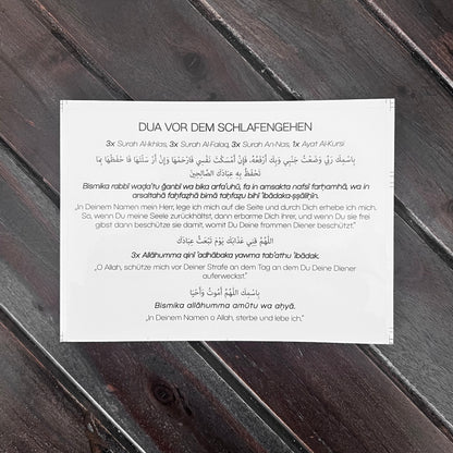DUA STICKER (vor dem Schlafengehen)